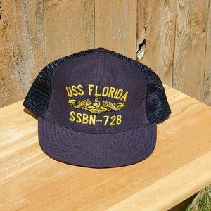 Vintage New USS FLORIDA SSBN-728 Snapback Hat USA‎